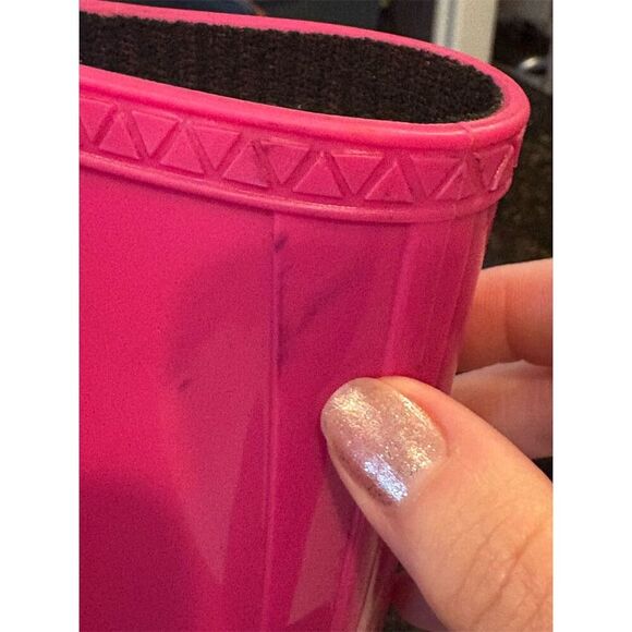 UGG Women's Pink Rain Boots Size 10 Pull On Fall Weather New - Picture 8 of 11